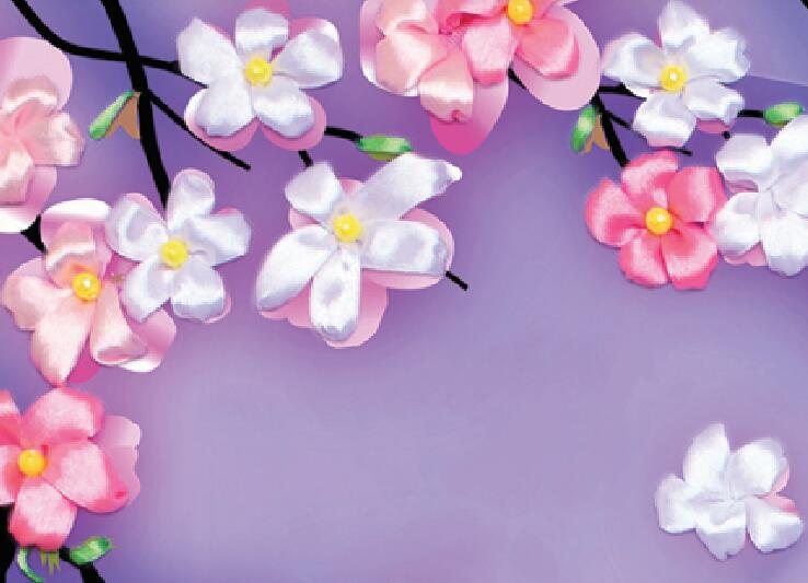 Oujin nianhua Bordado de La Cinta Directa Fábrica de impresión en color colgante pintura Swan Lake amor sala de estar entrada pintura decorativa