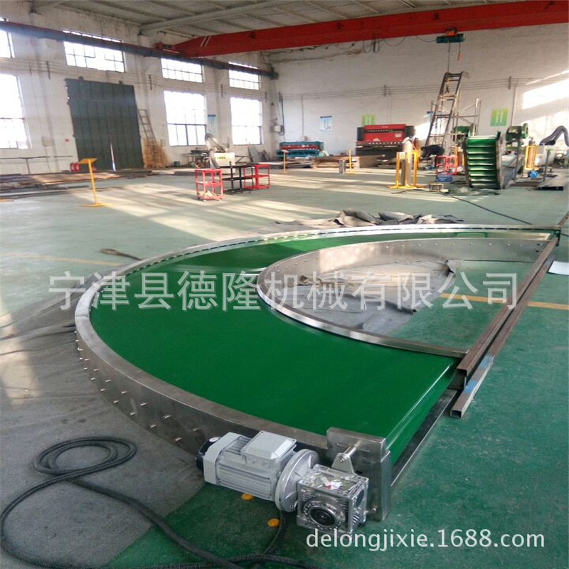 流水线弯道转弯输送机 U型带式输送机 变频调速转弯传送带