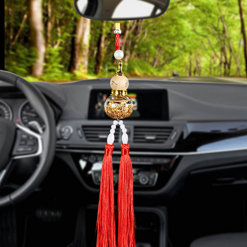 Creative gold foil gourd crystal car pendant insurance company car accessories gifts dropshipping