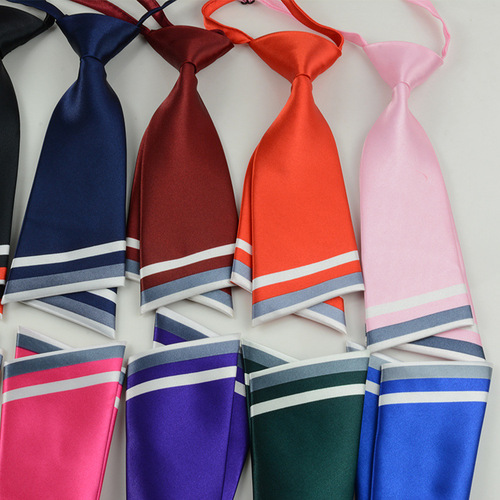 Korean double-layer knife-shaped tie waitress small suit accessories team square sailor dance small tie wholesale