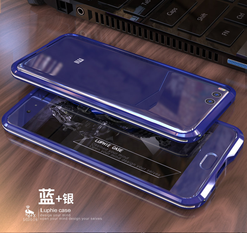 Luphie Bicolor Blade Sword Slim Light Aluminum Bumper Metal Shell Case for Xiaomi Mi 6