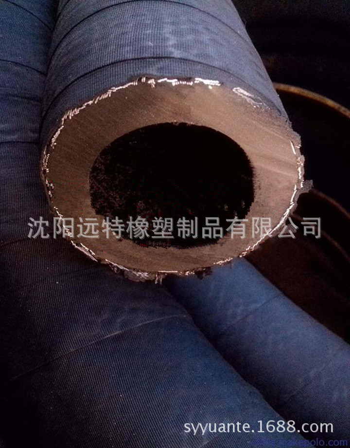 高压耐磨钢丝喷浆管51  64钢编喷砂橡胶管，帘线夹布喷砂黑胶管