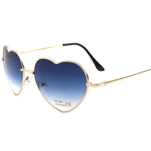 Heart Sunglasses 014 Direct Selling Cute Heart Shape Gradient Glasses European and American Trendy Metal Frame Women's Sunglasses