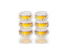 High borosilized insulation glass tea set pumpkin cup 50ml striped insulation small double -layer cup small tea cup