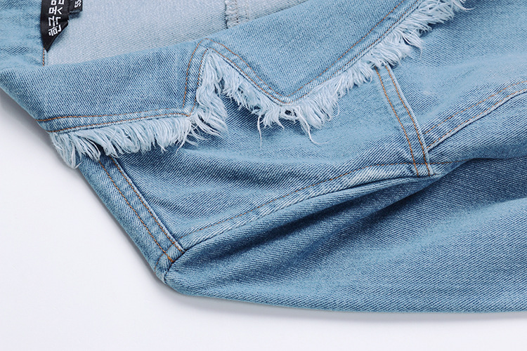 中国直邮 春秋新款明星同款修身牛仔外套长裤休闲时尚穿搭 外套 S