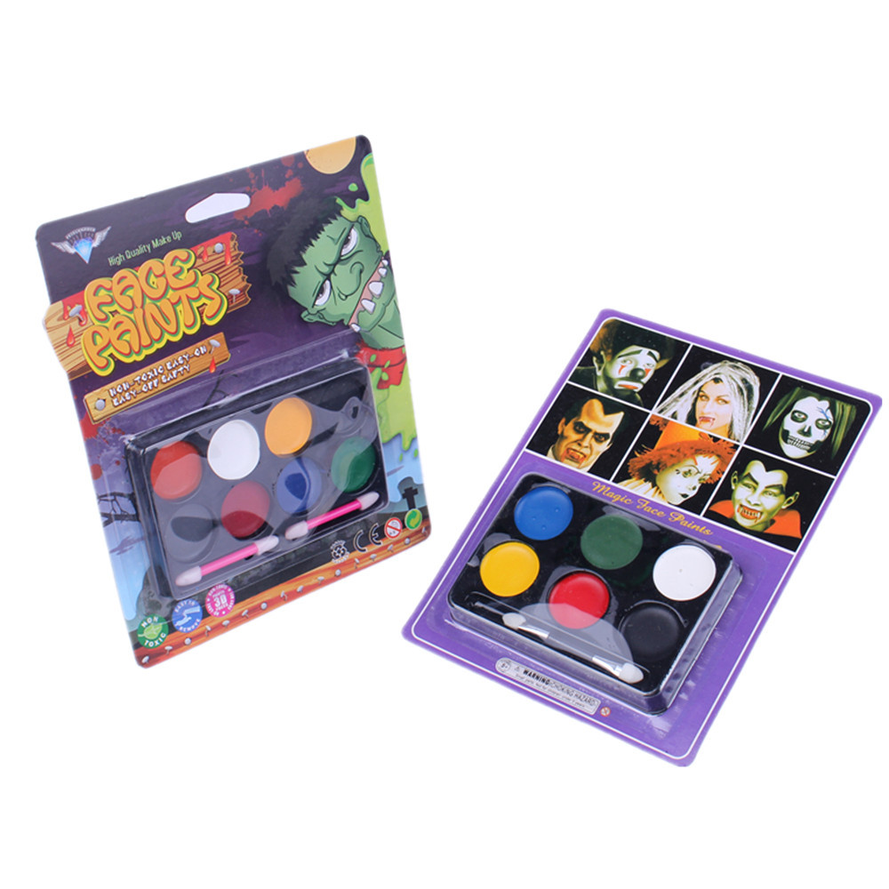 36G Halloween Masquerade vestir accesorios seis colores aceite color Cara color payaso aceite color