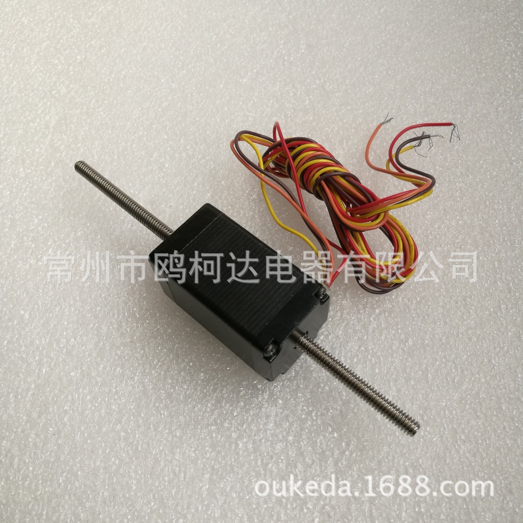 28BYGH1.8°直线步进电机 贯通丝杆电机 大导程4 丝杆长150 100