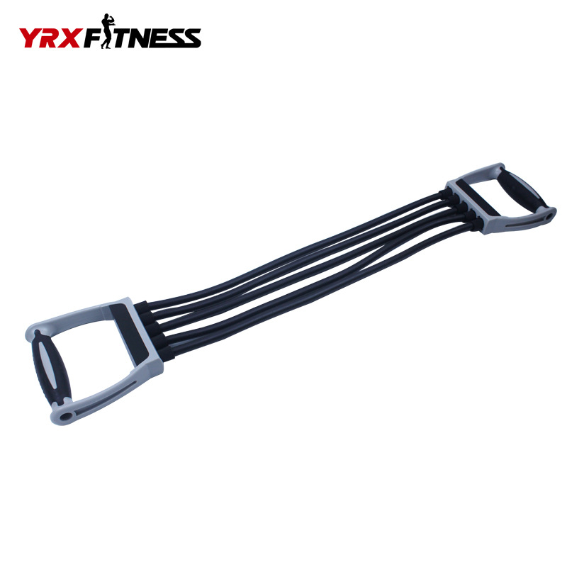 5-tube Adjustable Chest Expander Men And Women Fitness Equipment Puller Detachable Arm Strength Device Physical Training Can Bed