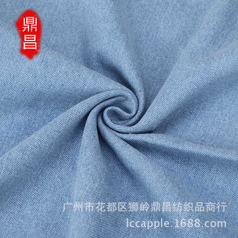 Light Blue 2 new pattern Cotton thickening Denim cloth washing Autumn and winter pure cotton printing Chambray Women's wear Fabric