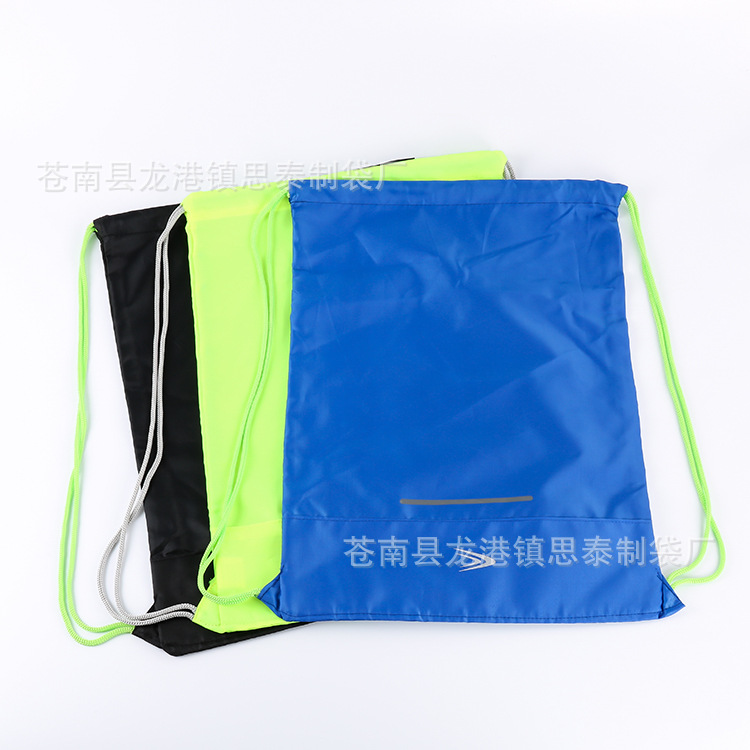 厂家直供指定LOGO环保涤纶布袋 定做涤纶布束口背包袋