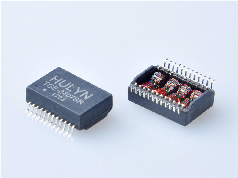 高品质网络变压器，千兆24PIN网络滤波器，工业级12个磁环