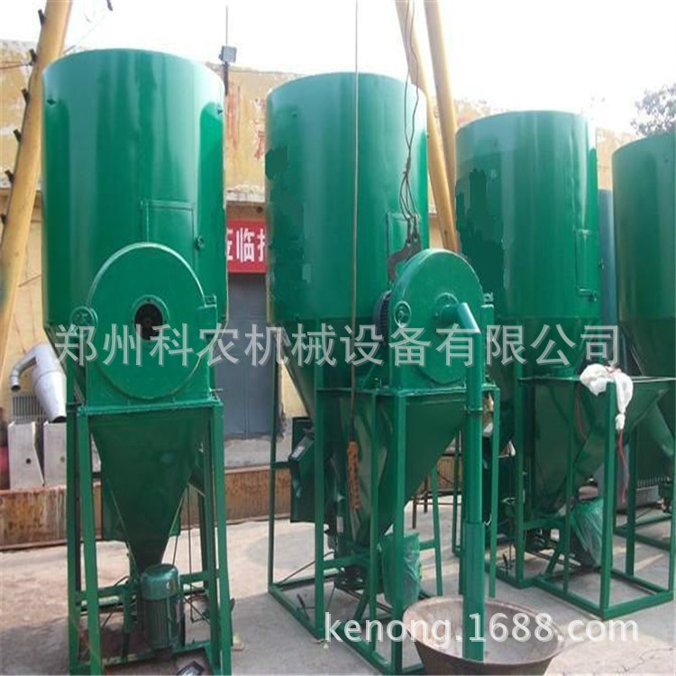 养殖 鸡用饲料桶 1吨饲料粉碎一体机 自吸式粉碎机 厂家现货畜牧