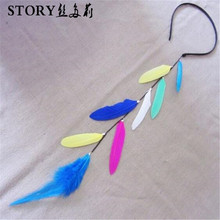 Feather earring dangling hairbandٶhKël