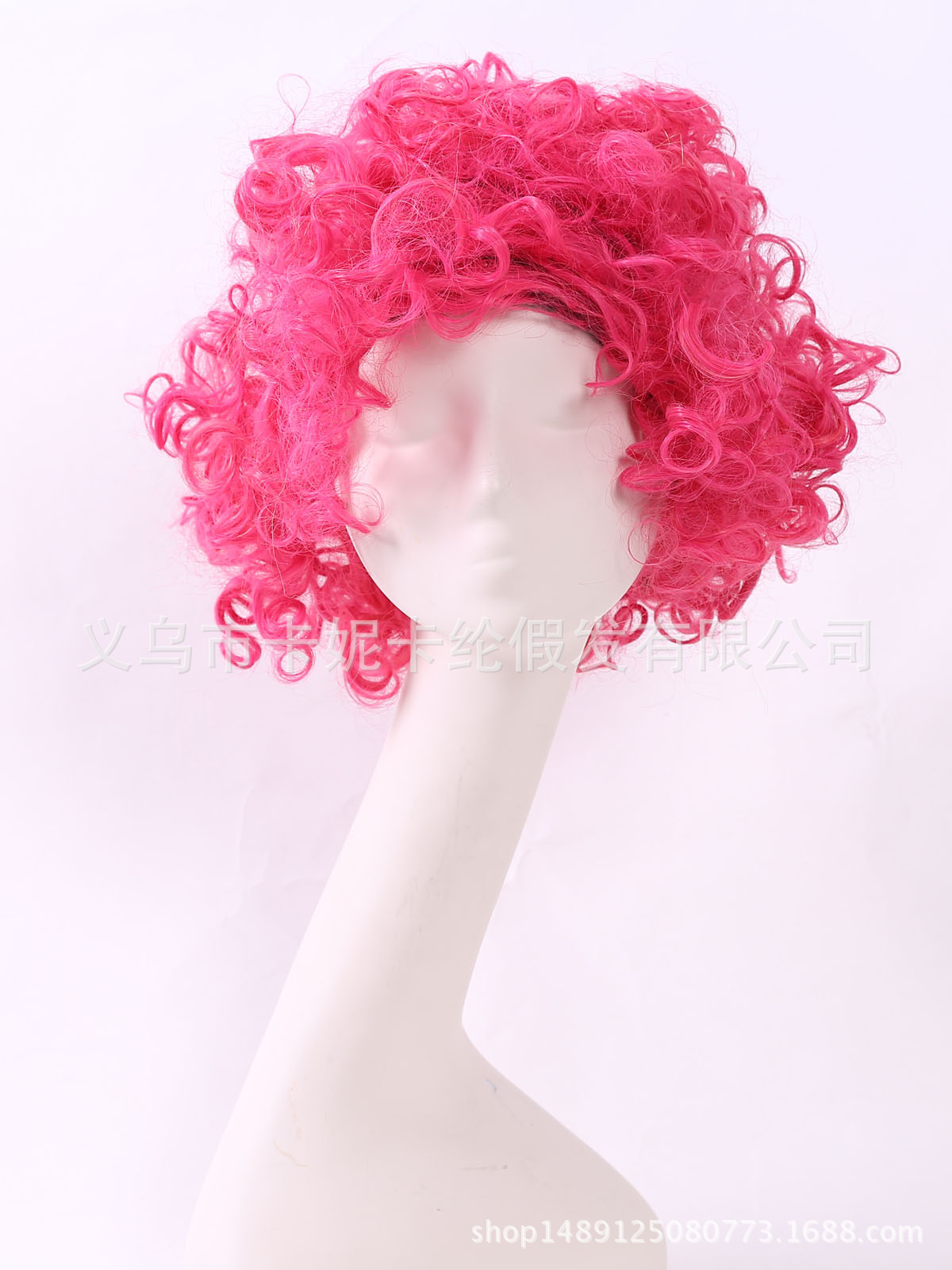 Peluca de abanico rojo Moda europea y americana