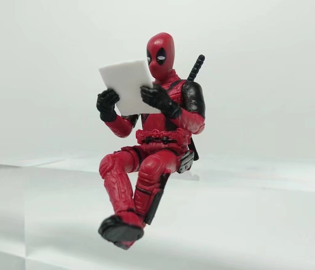 X-Men Deadpool Q versi duduk postur kecil kematian pelayan Xiao Wei boneka mini kotak telur tangan Tidak Ditentukan