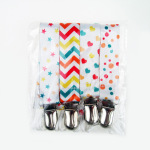 婴儿安抚奶嘴链夹印花宝宝奶嘴链防掉带夹4pcs/lot