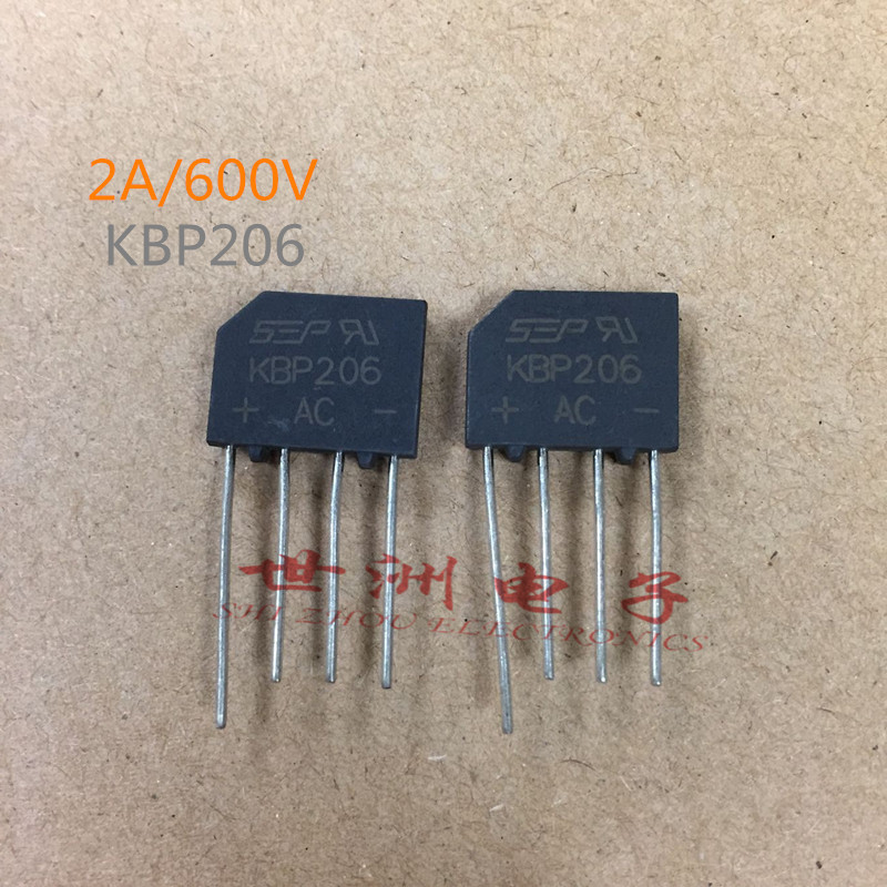厂家直销SEP整流桥堆KBP206 扁桥 直插铜脚 2A/600V  SEP全系列