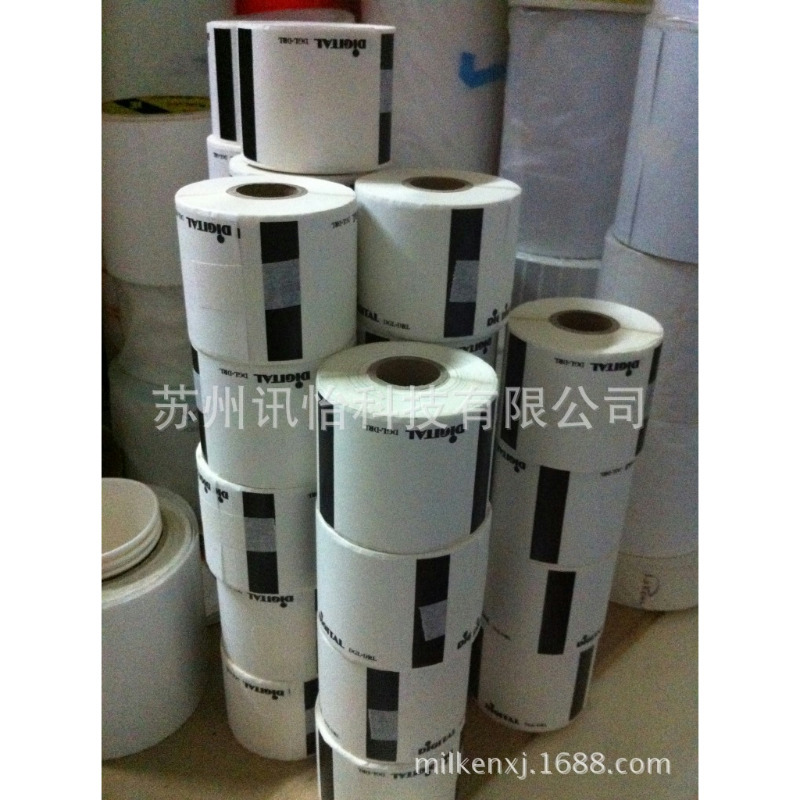 浙江温州LINTEC亮白PET标签90*(13*6)单排直角1拼,6张一K线针织机