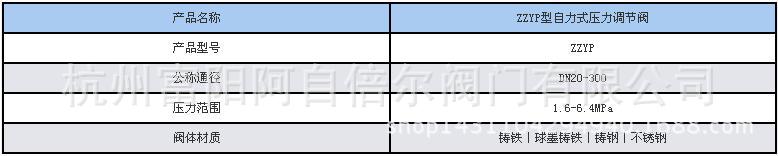 自力式单座调节阀参数1