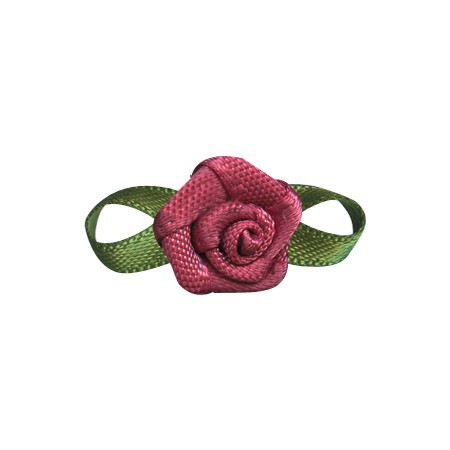 Yao Ming decoración de flores DIY hecho a mano 2 puntos Rosa ropa interior Decoración Accesorios hechos a mano cinta pequeña flor arco