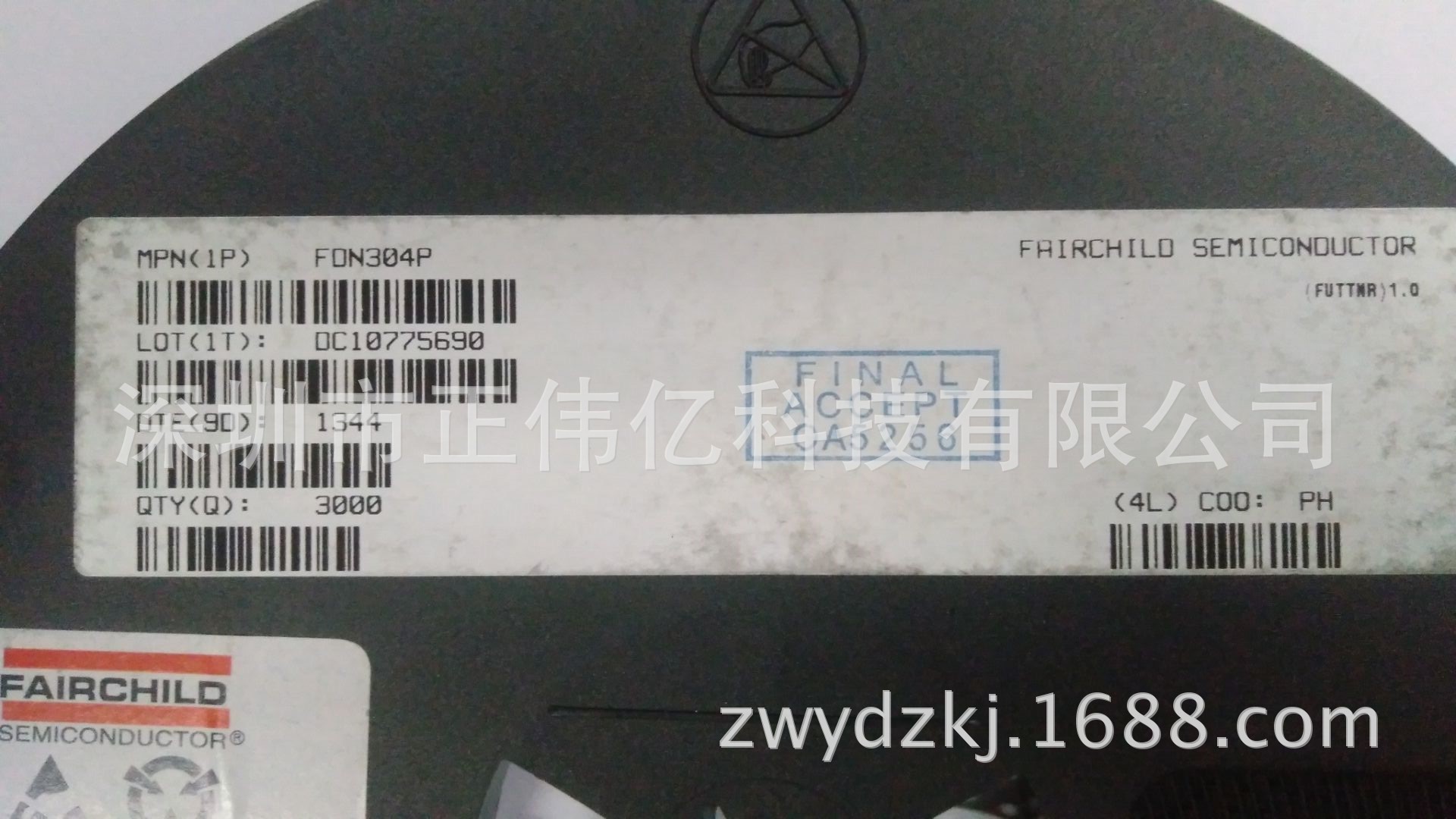 原装现货FDN304P-NL MOSFET P-CH 20V 2.4A 丝印:304 询价为准