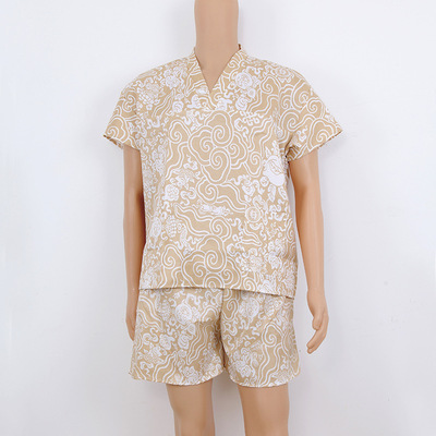 大碼均碼沐浴桑拿服 壹次性桑拿浴服自然套頭浴袍 家居吸汗洗浴袍