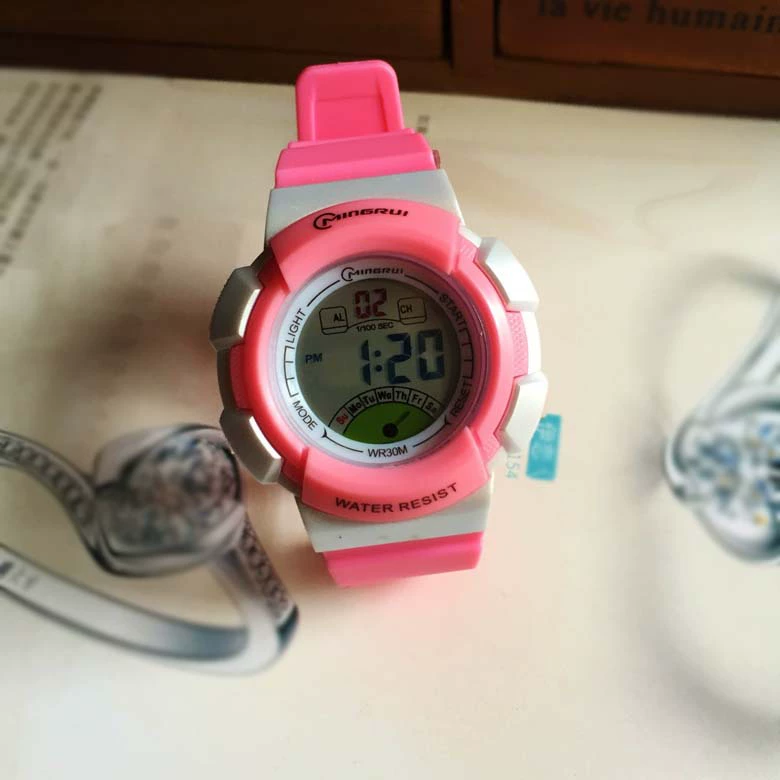 Детские часы Водонепроницаемые электронные часы для мальчиков и девочек Светодиодные студенческие спортивные часы для девочек на открытом воздухе