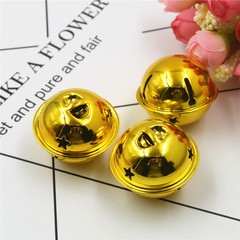 廠家直銷40mm金色舞蹈聖誕裝飾寵物鈴鐺五星一字圓鈴鐺diy飾品配