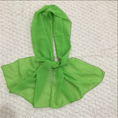 新款雪纺丝巾纯色围巾女装饰绿色长款丝巾多功能素色披肩定制围巾|ms