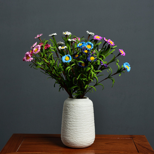 Wholesale European ceramic white vase living room home decoration craft ornaments modern simple flower ware dried flower porcelain