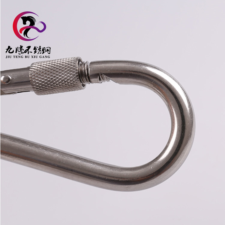 2018 overseas Selling outdoors multi-function Carabiner Key buckle stainless steel Insurance Mountaineering security Spring hook