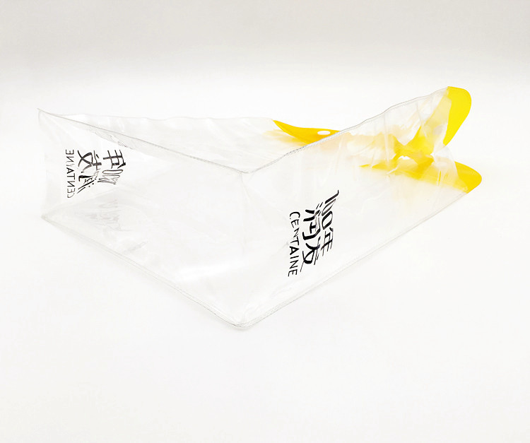 PVC洗发露促销包装袋 环保透明PVC手提袋 按扣立体塑料P