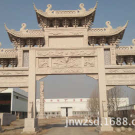 农村林门石雕哪里卖 乡村石头墓门多少钱 大号石材路门图片大全