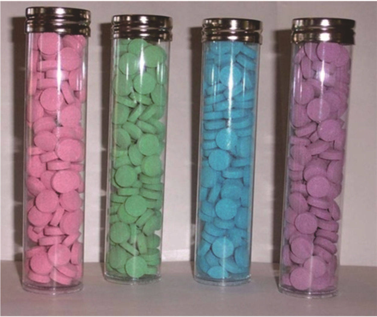 OEM加工玩具胶泥皂染色片爆炸盐泡腾片早教色片水枪爆炸测漏不涨|ms