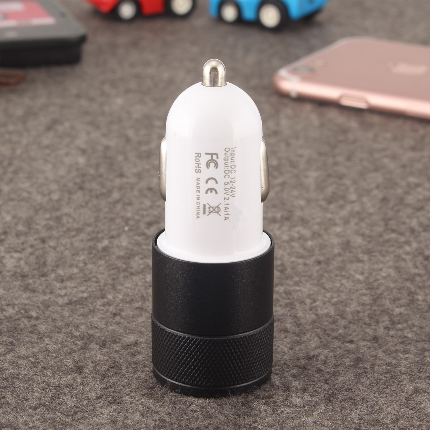 小钢炮金属车充双USB08