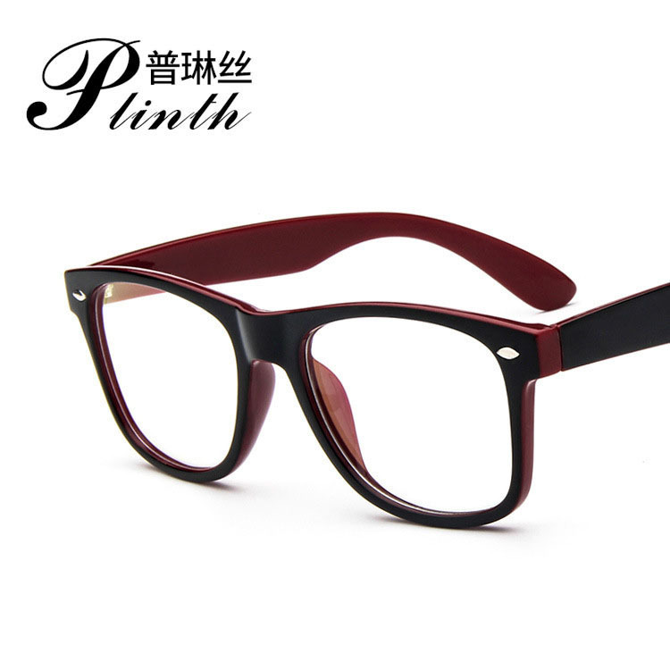 2016 Fashion Retro Big Frame Rice Nail Glasses Frame 2182 Trendy Frame Mirror All-match Flat Glasses Glasses Frame