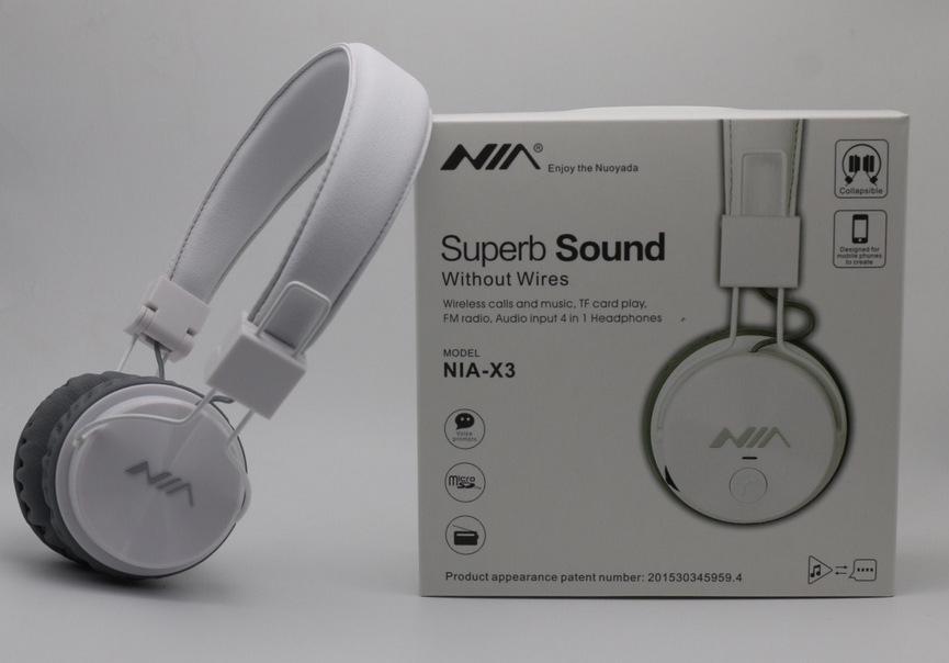 NIA-X3 auriculares estéreo Bluetooth TF tarjeta auriculares de radio APP controlado altavoz HD