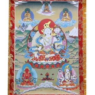 Buddhist supplies wholesale Tibet Tanca decorative supplies Zhuomagalm hanging paintings white daughter Thangka Buddha statue
