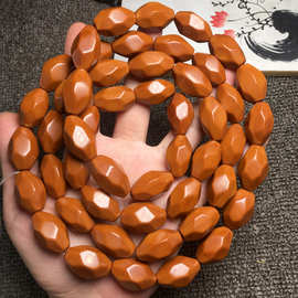 十八菱橄榄核手串素串50颗高油性念珠钻石形橄榄素珠