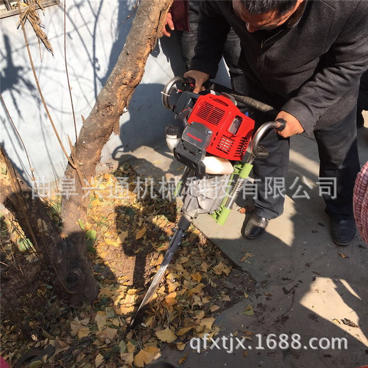 手提式锯齿挖树机视频 汽油手提式起苗机 挖树机厂家
