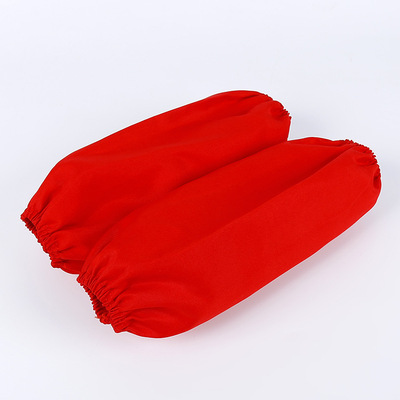 厂家直销 款式可定制新品现货纯色防污防水家用工作大红色袖套|ms