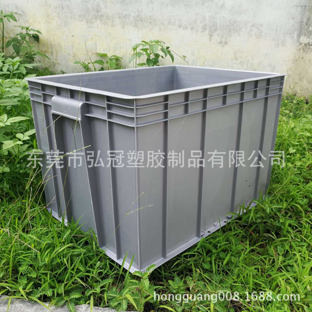 供应宁德 龙岩 灰色PE全新料塑料周转箱 加厚五金箱 EU箱