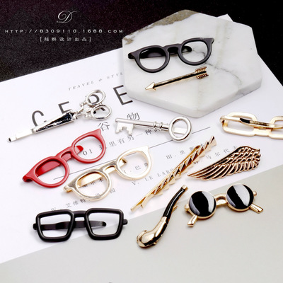 [Hot clip]Glasses and tie clip Jacket collar clip the republic of korea shirt Pocket clip multi-function Wallet clip