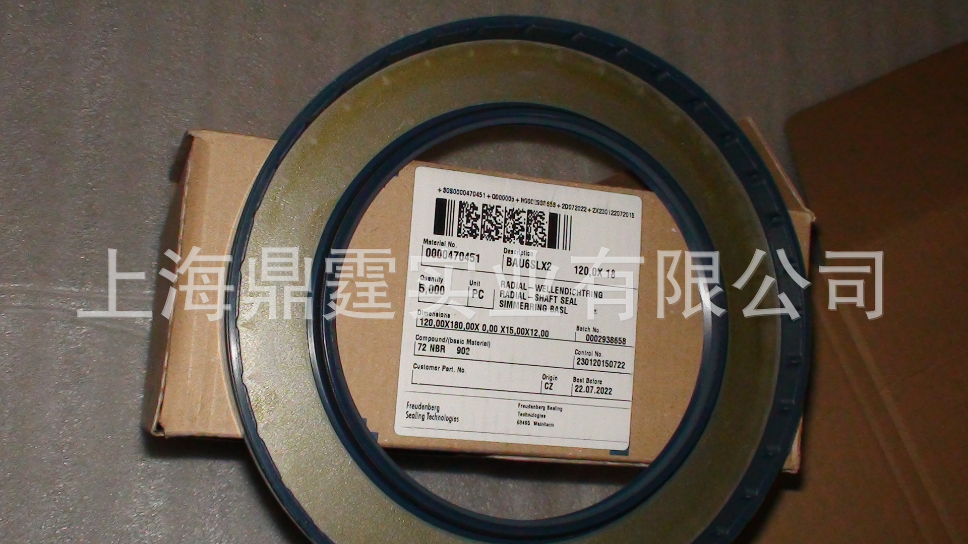 SIMMERRING BAB5SL/100x120x7.5/FKM/