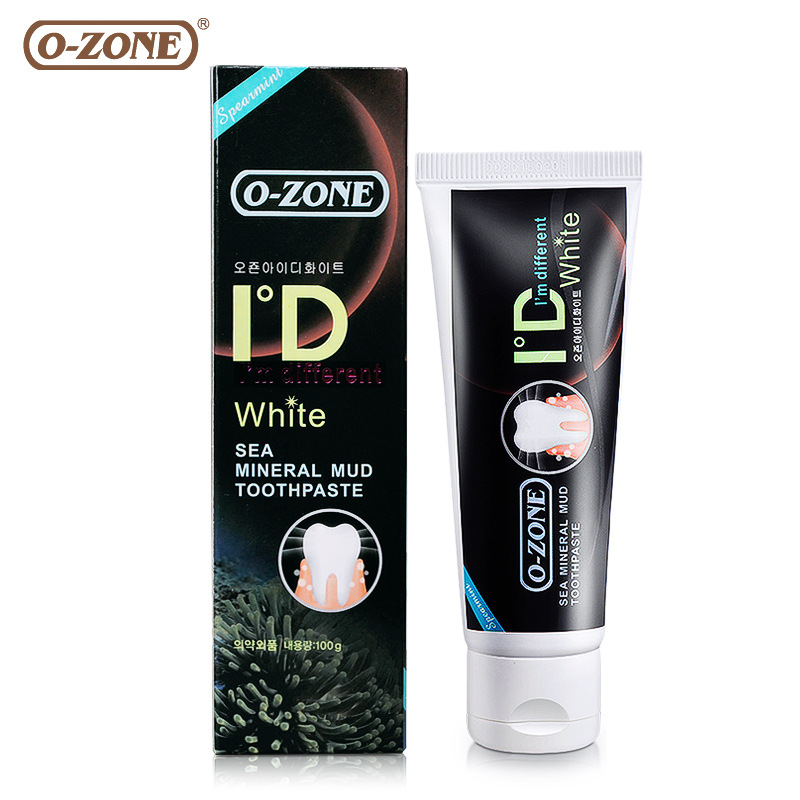 韩国进口O-zone/欧志姆深海矿物泥牙膏100g牙膏去渍烟渍总代厂家