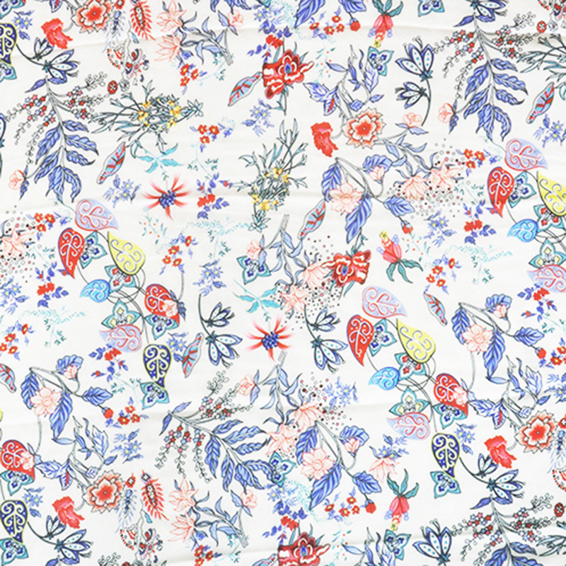 【翔龙印花XL831】时尚小清新田园风春夏季透气印花雪纺