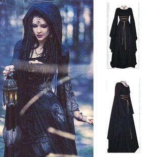 2023wish new party long sleeve round neck belt irregular ladies dress halloween costume