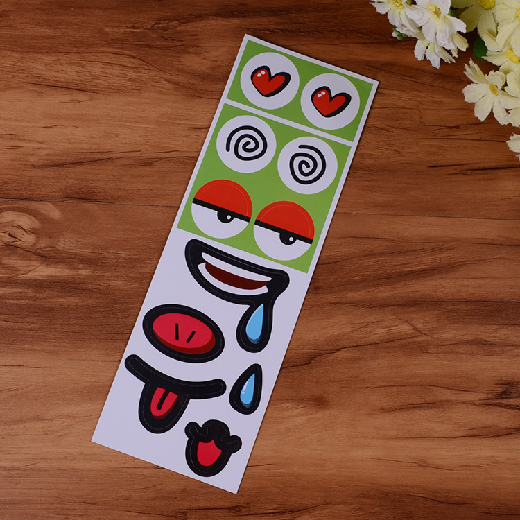 韩版卡通表情不干胶贴纸 不干胶标签定做 创意PVC透明不干胶标签