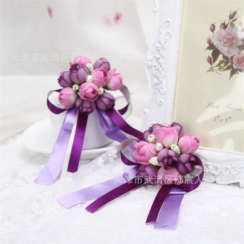 结婚胸花批发高档缎带胸花姐妹团伴娘团襟花婚礼嘉宾胸花会议襟花|ms