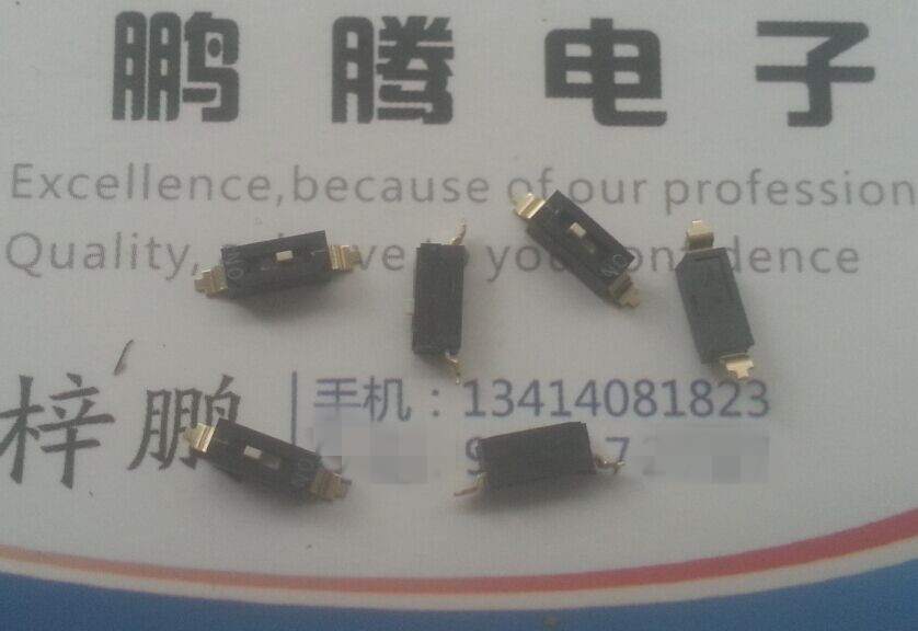 台湾圆达DIP EM-01-V-T/R 1位拨码开关 SMD 1P贴片琴键 2.54间距